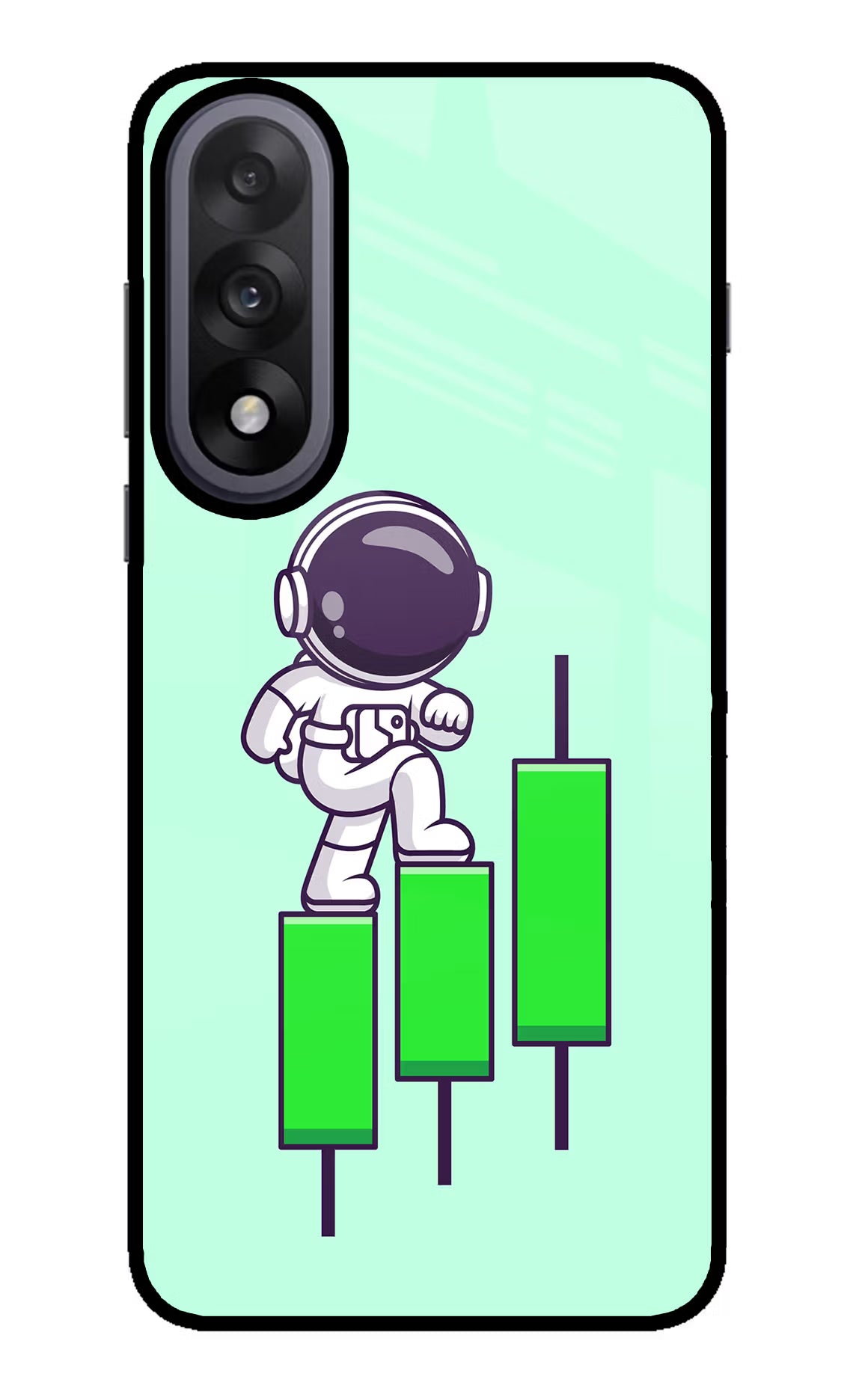 Astronaut Trader OnePlus Nord 5 Glass Case Back Cover by Casekaro