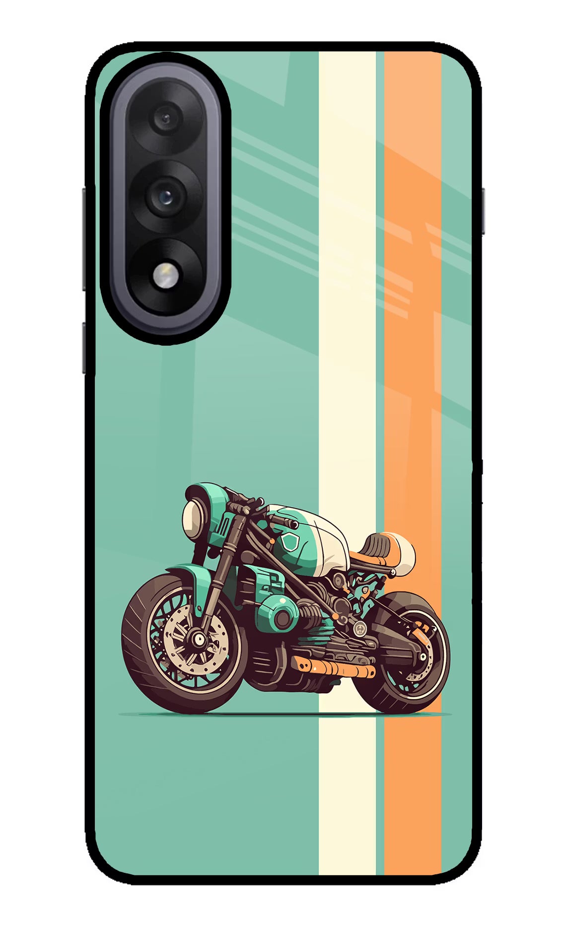 Striped Moto Drift OnePlus Nord 5 Glass Case Back Cover by Casekaro
