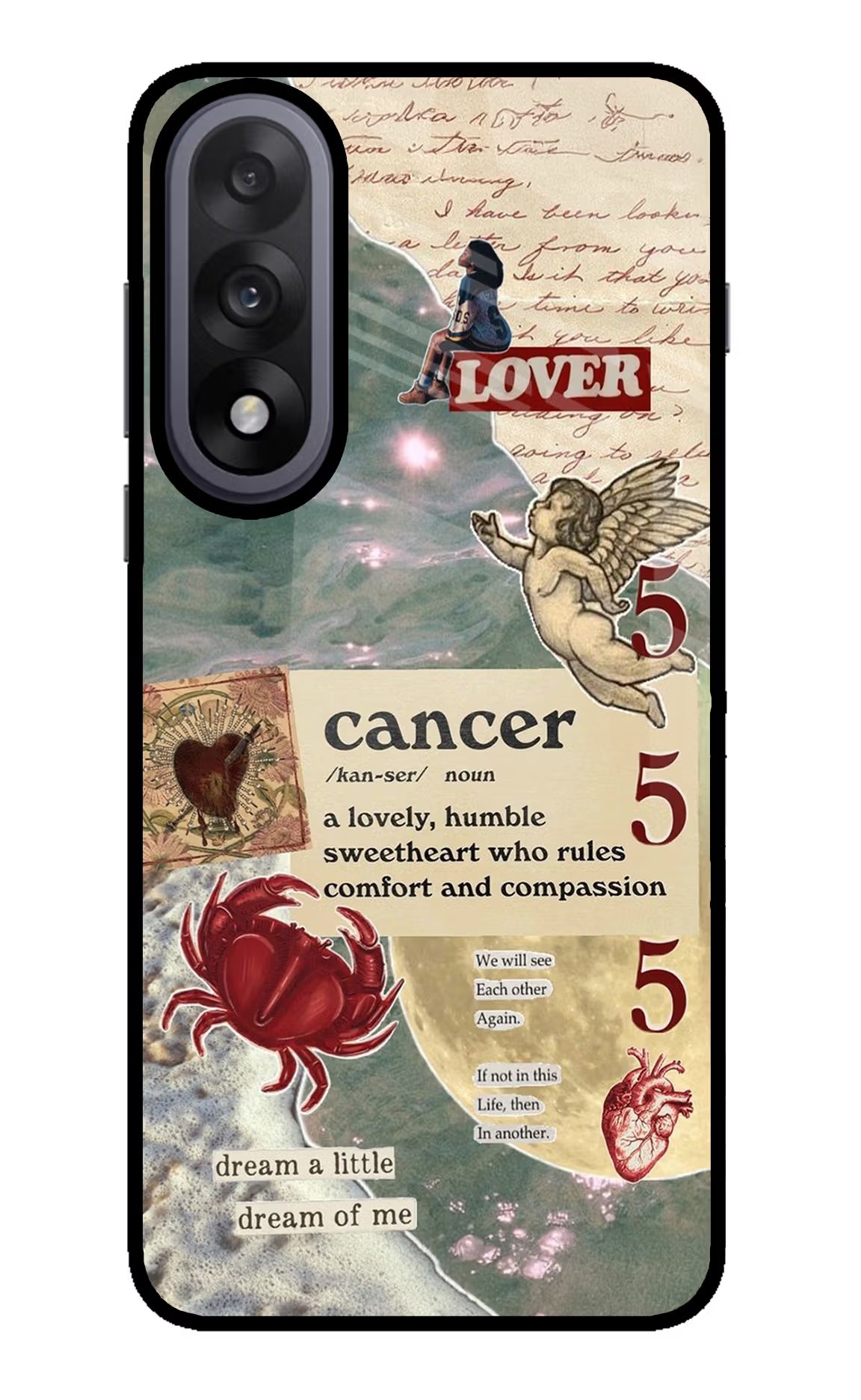 Cancer Zodiac OnePlus Nord 5 Glass Case Back Cover by Casekaro