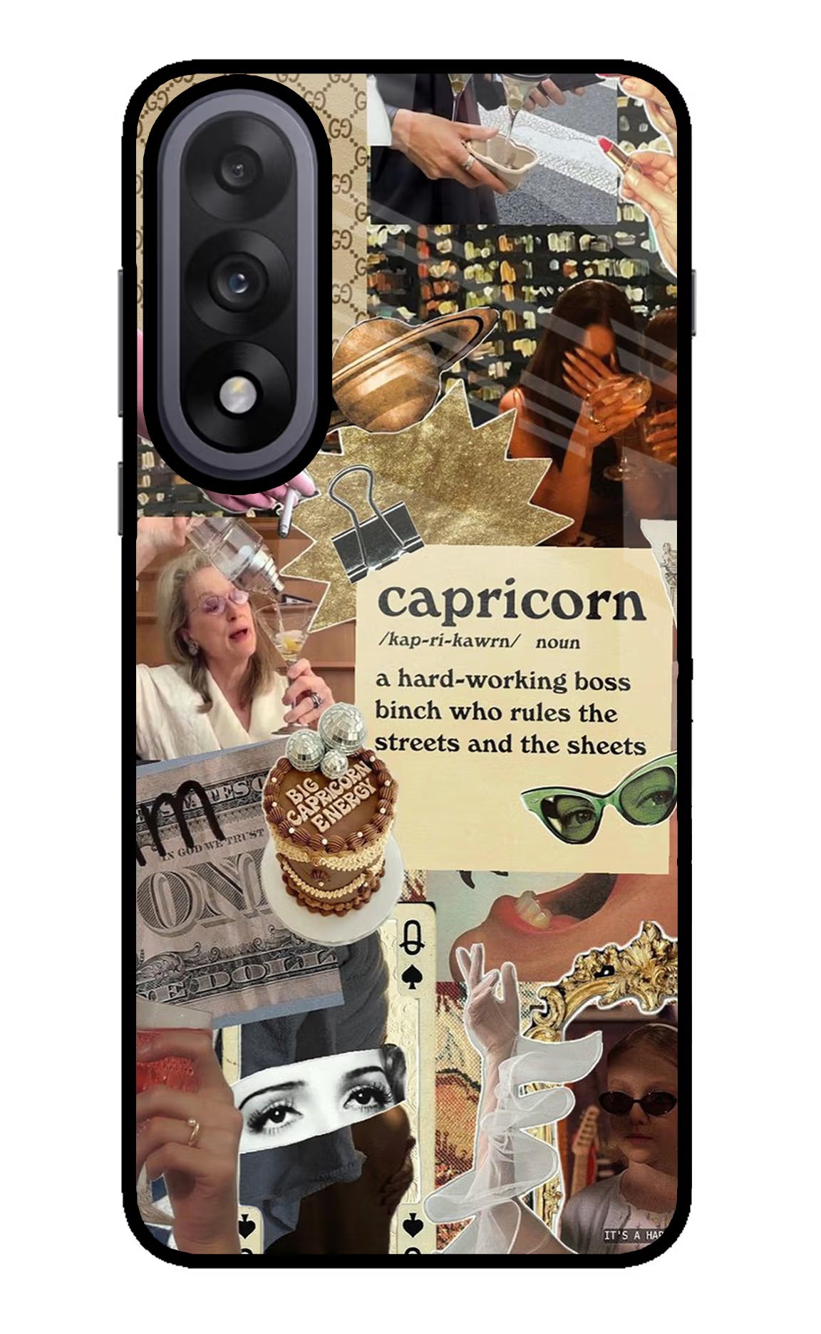 Capricorn Zodiac OnePlus Nord 5 Glass Case Back Cover by Casekaro