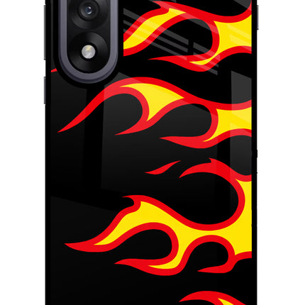 Side Sweep Flames OnePlus Nord 5 Glass Case