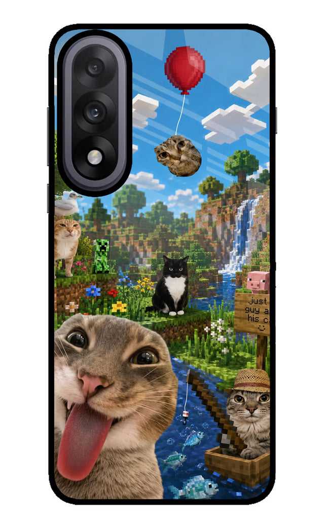 Minecraft Cat Chaos OnePlus Nord 5 Glass Case