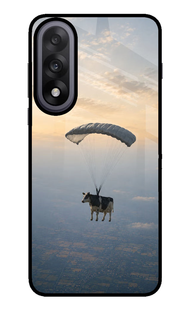 Skydiving Cow OnePlus Nord 5 Glass Case