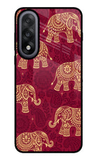 Maroon Elephant OnePlus Nord 5 Glass Case
