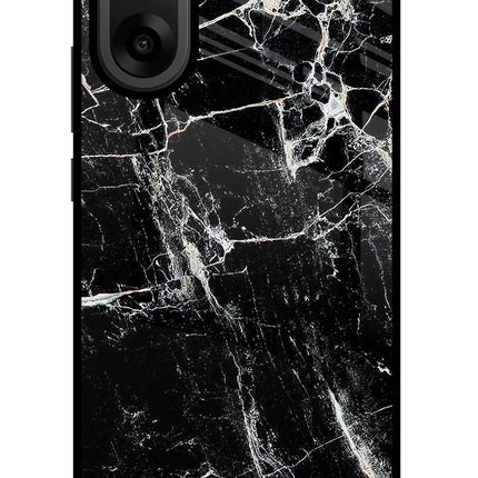 Black Marble Texture OnePlus Nord CE5 Glass Case Back Cover by Casekaro