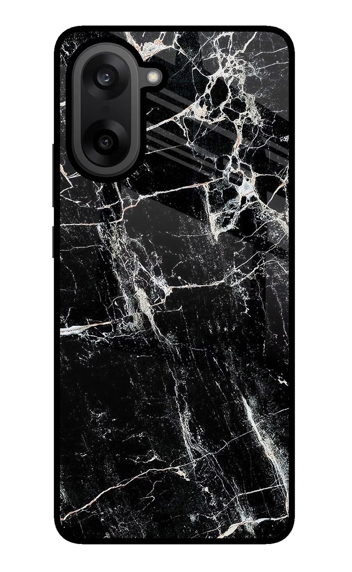 Black Marble Texture OnePlus Nord CE5 Glass Case Back Cover by Casekaro