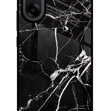 Black Marble Pattern OnePlus Nord CE5 Glass Case