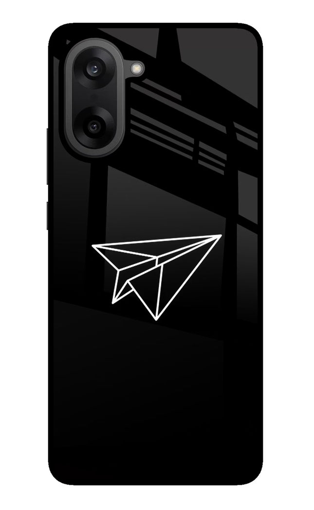 Paper Plane White OnePlus Nord CE5 Glass Case