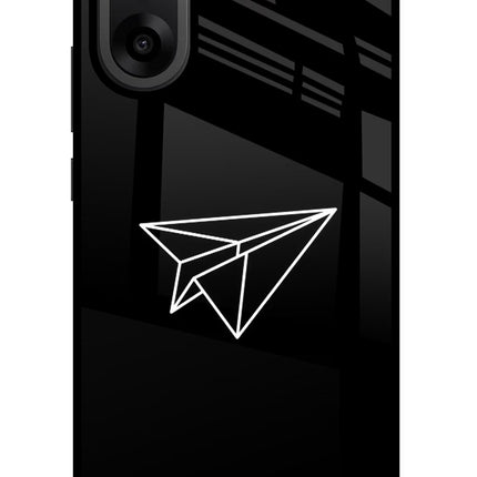 Paper Plane White OnePlus Nord CE5 Glass Case Back Cover by Casekaro
