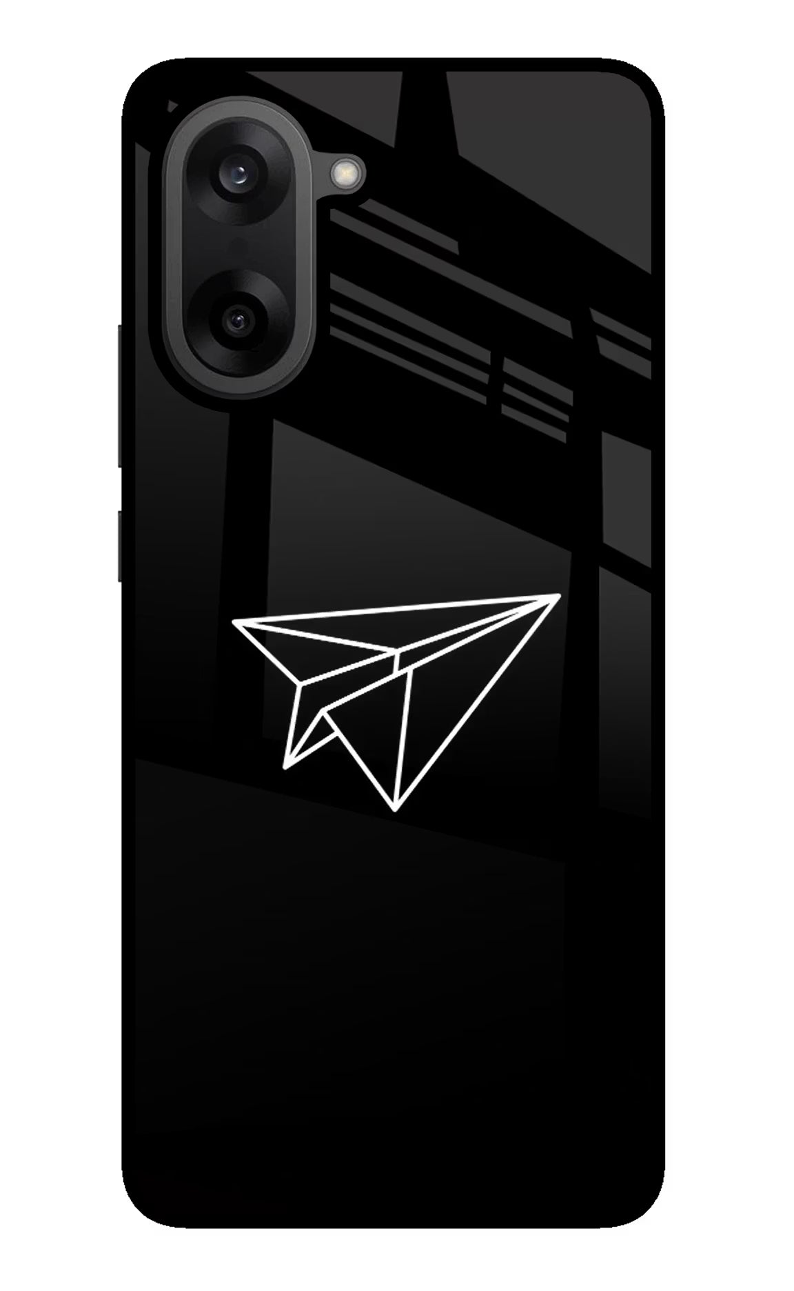 Paper Plane White OnePlus Nord CE5 Glass Case Back Cover by Casekaro