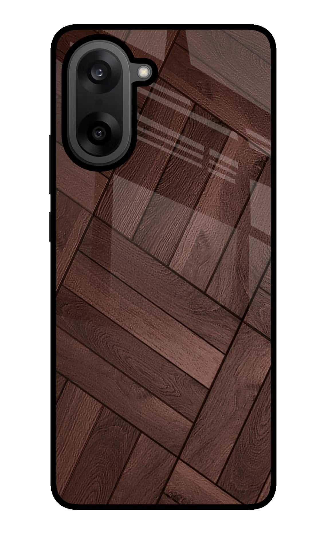 Wooden Texture Design OnePlus Nord CE5 Glass Case Back Cover by Casekaro