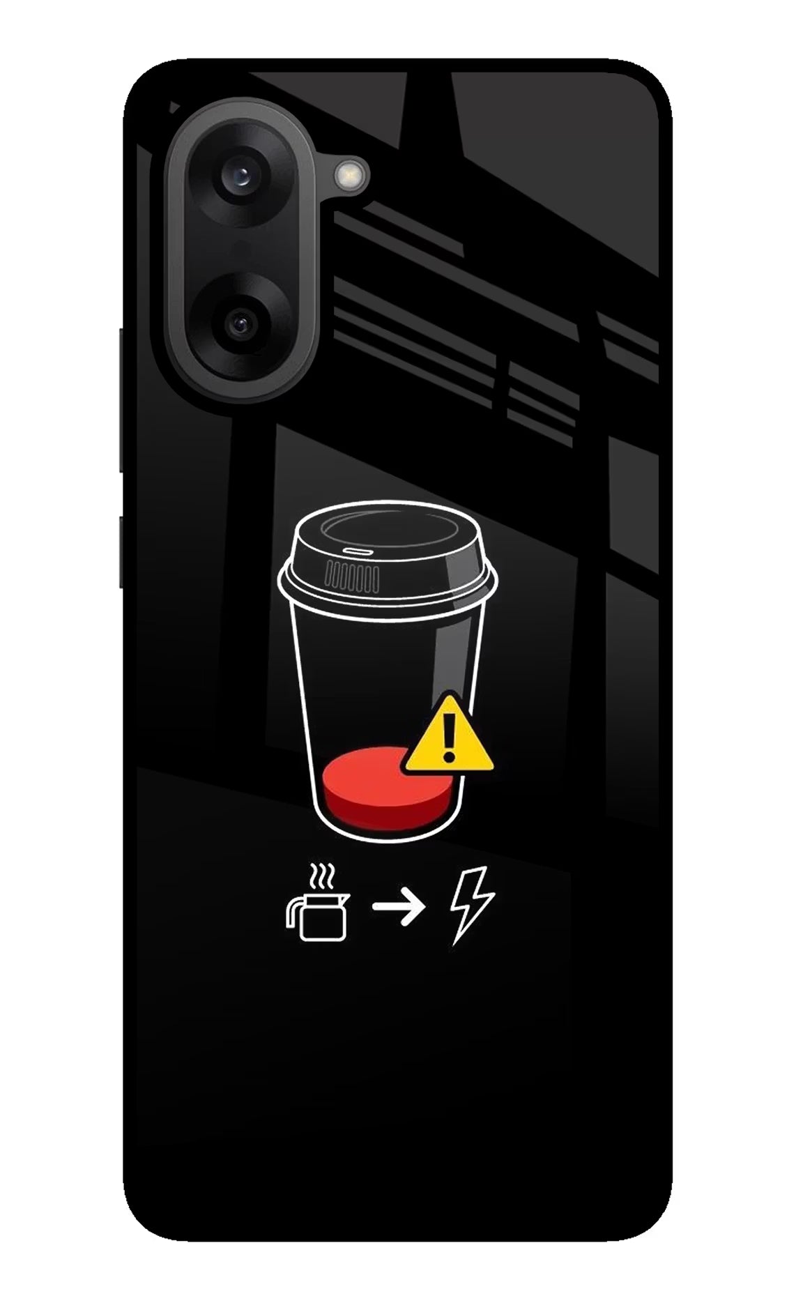 Coffee OnePlus Nord CE5 Glass Case Back Cover by Casekaro