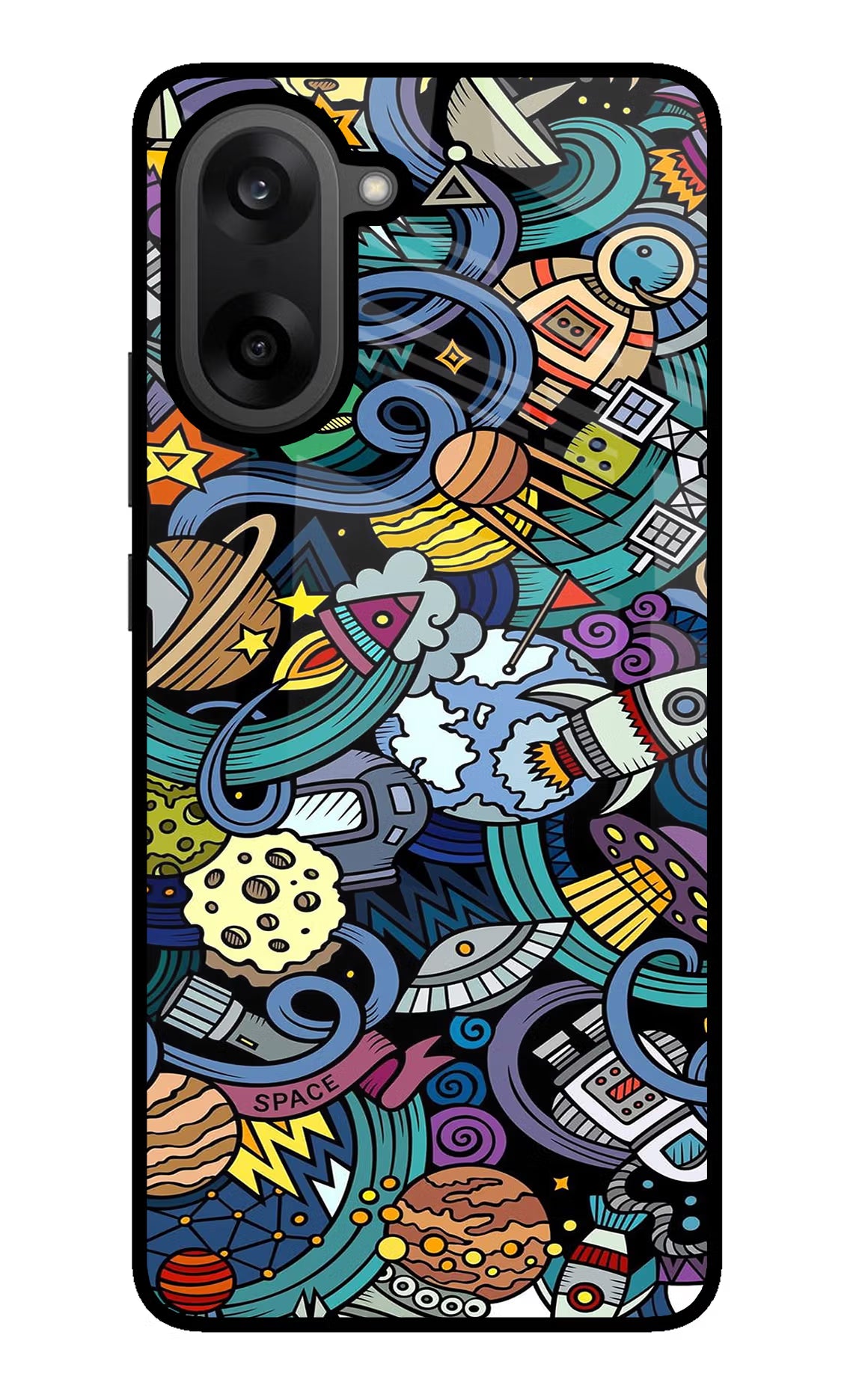 Space Abstract OnePlus Nord CE5 Glass Case Back Cover by Casekaro