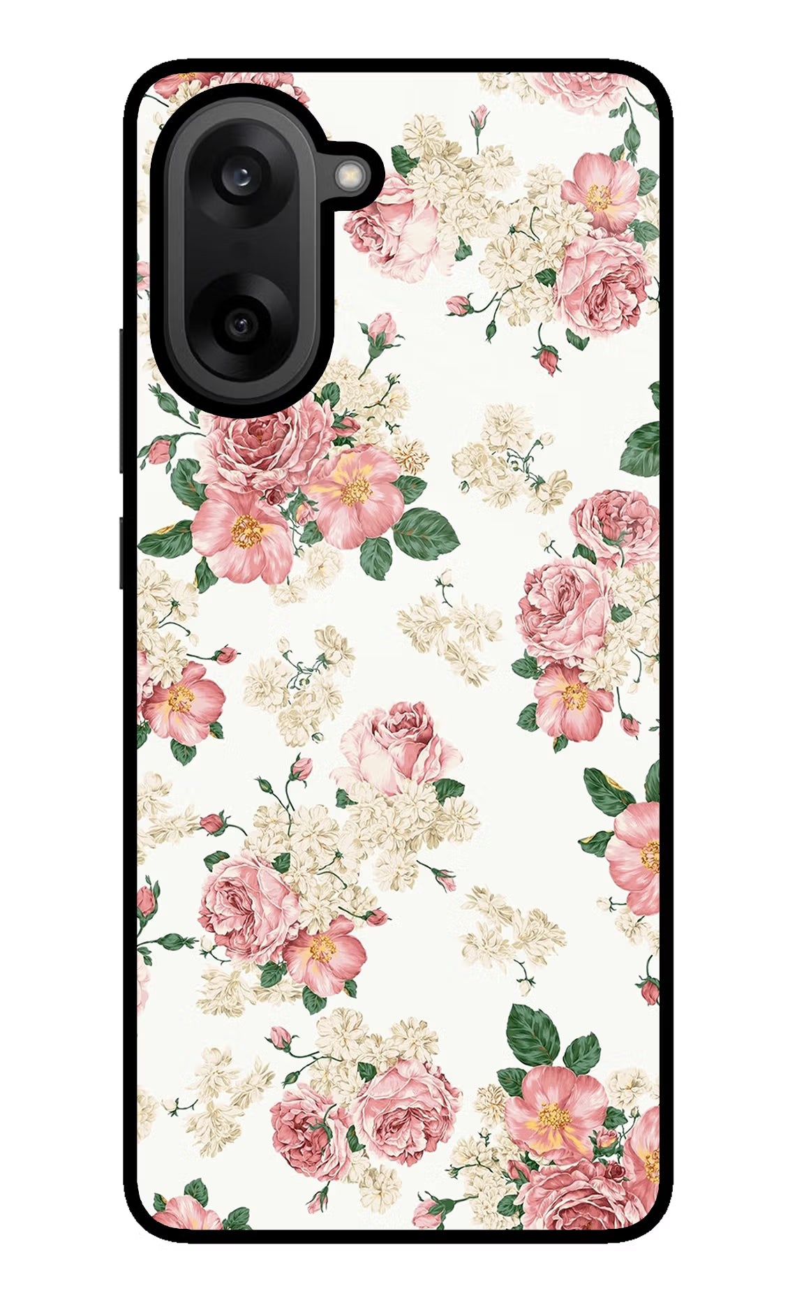 Flowers OnePlus Nord CE5 Glass Case Back Cover by Casekaro