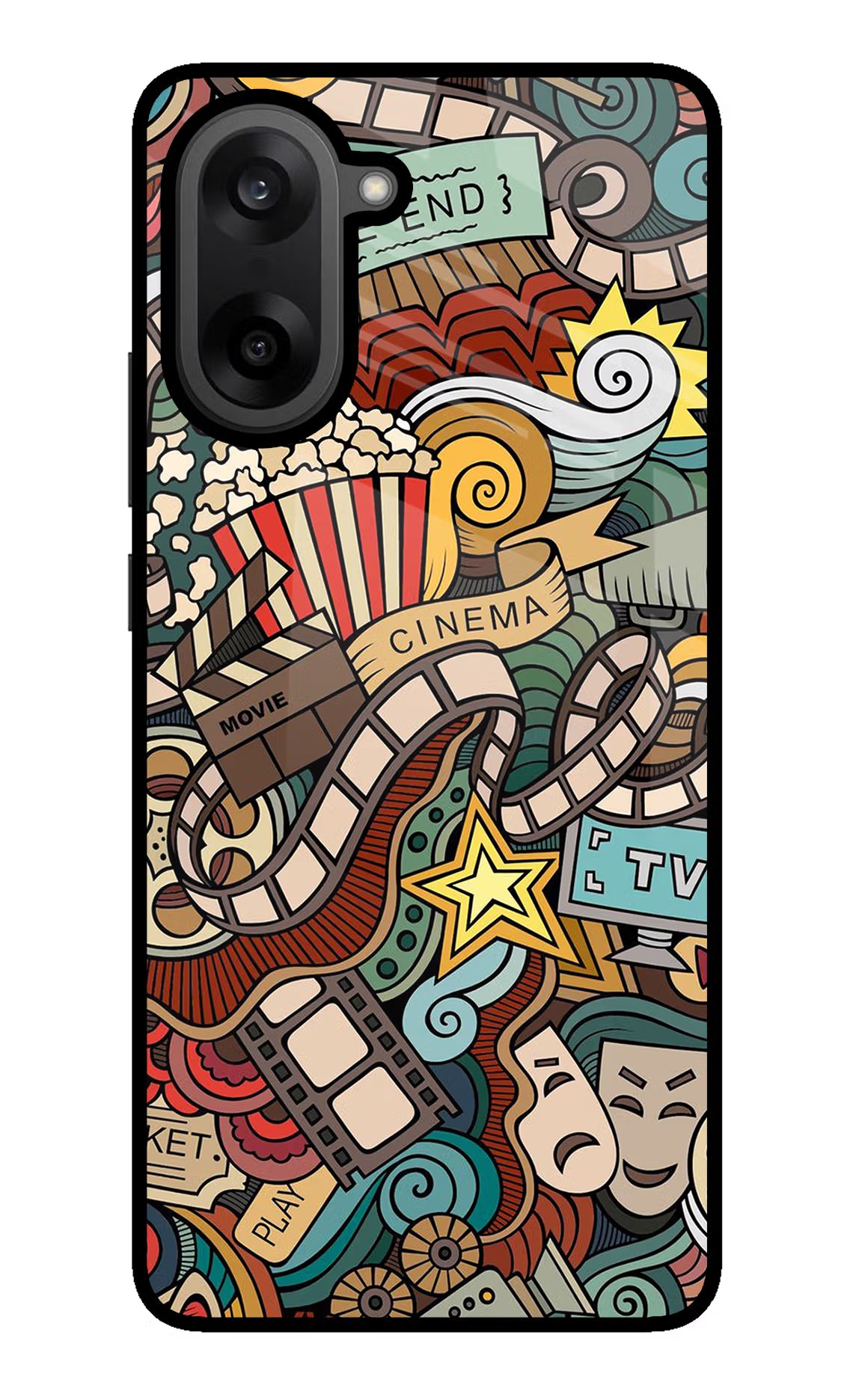 Cinema Abstract OnePlus Nord CE5 Glass Case Back Cover by Casekaro