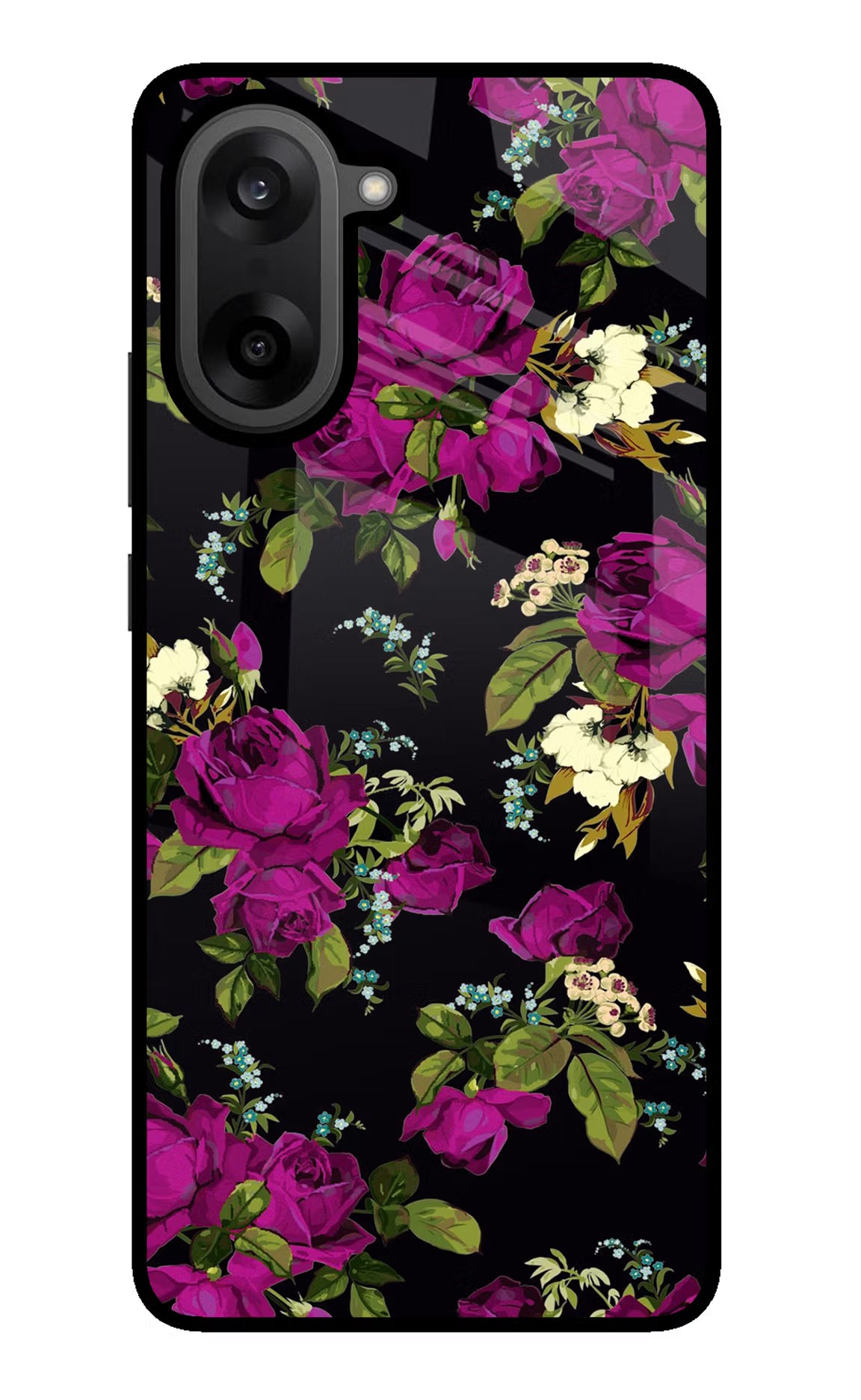 Flowers OnePlus Nord CE5 Glass Case Back Cover by Casekaro