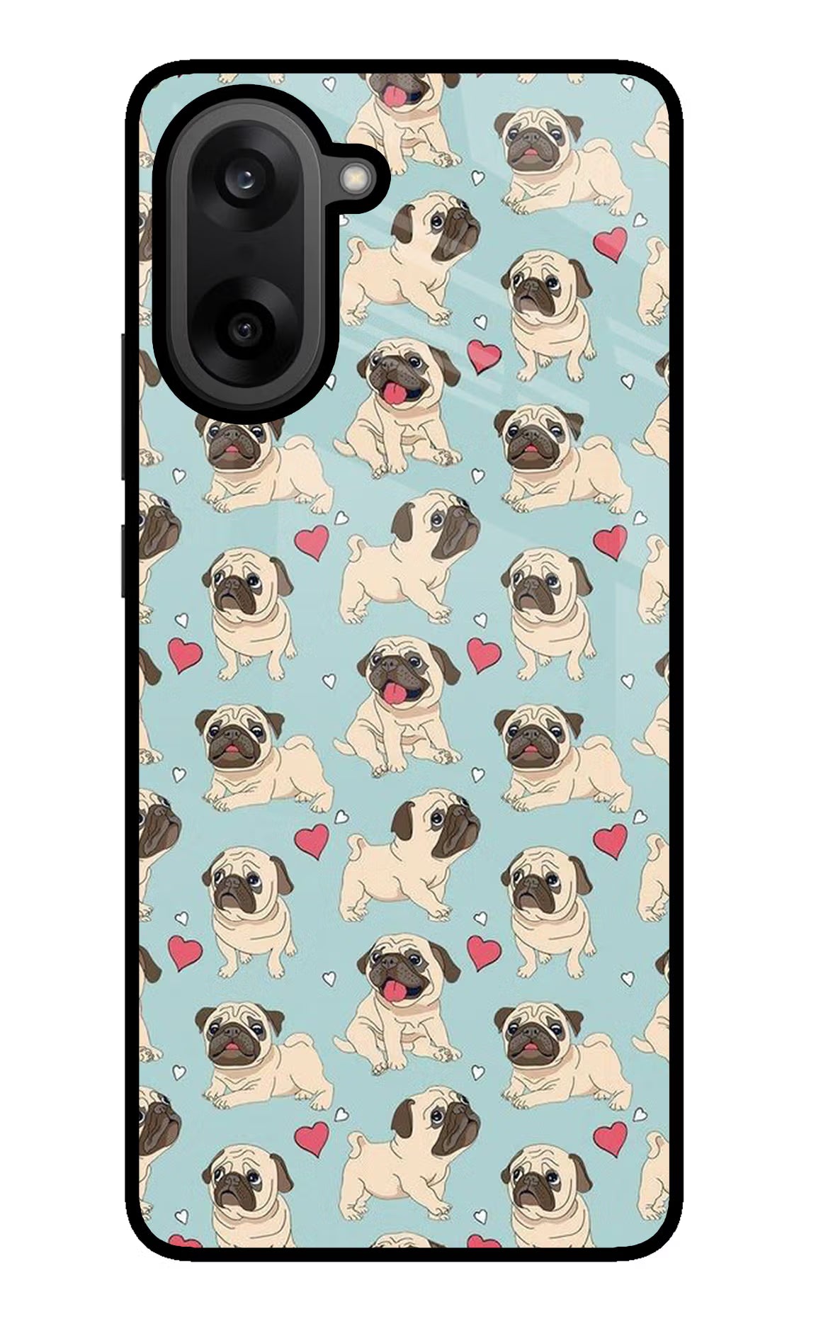 Pug Dog OnePlus Nord CE5 Glass Case Back Cover by Casekaro