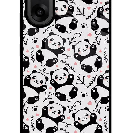 Cute Panda OnePlus Nord CE5 Glass Case Back Cover by Casekaro