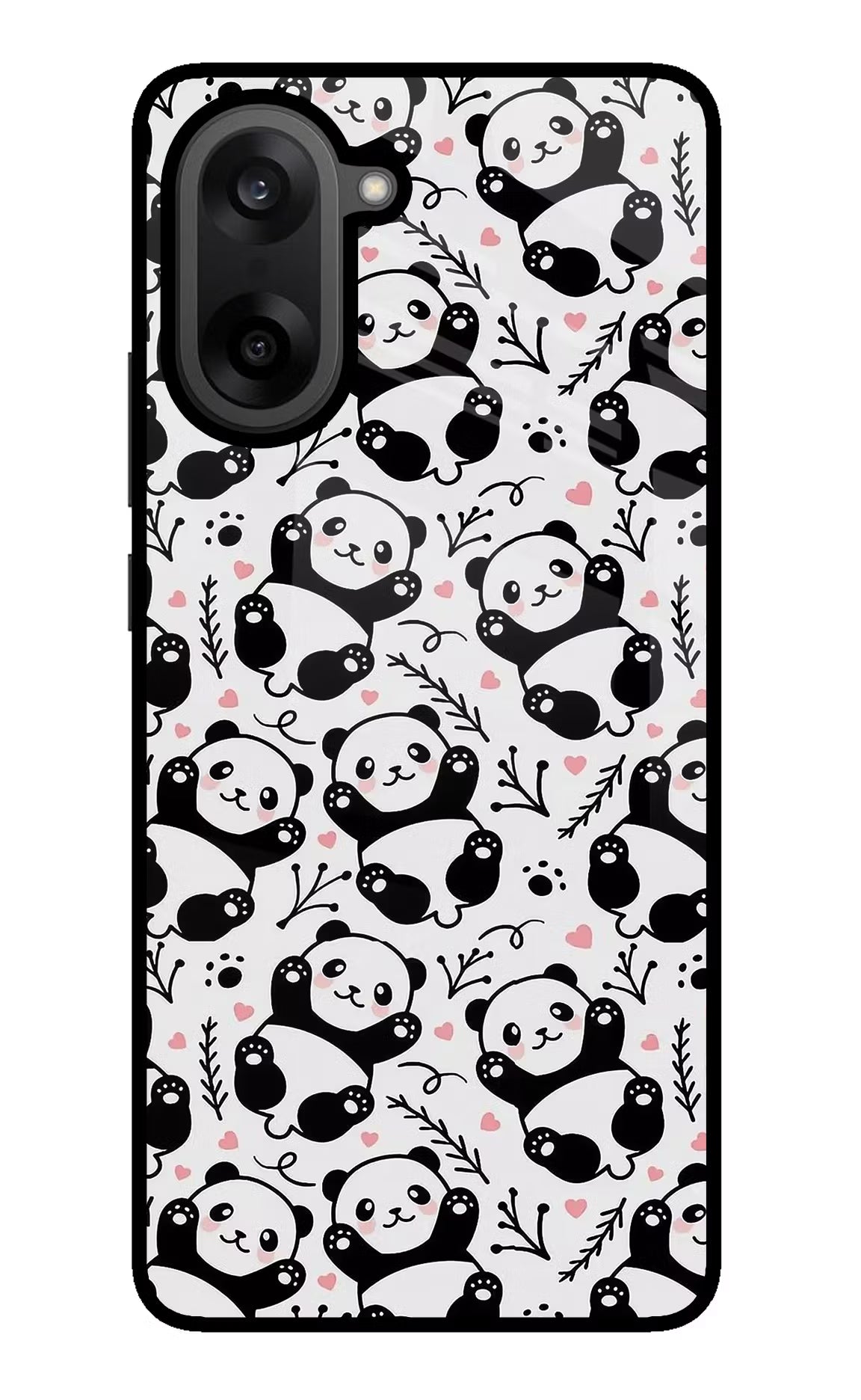 Cute Panda OnePlus Nord CE5 Glass Case Back Cover by Casekaro
