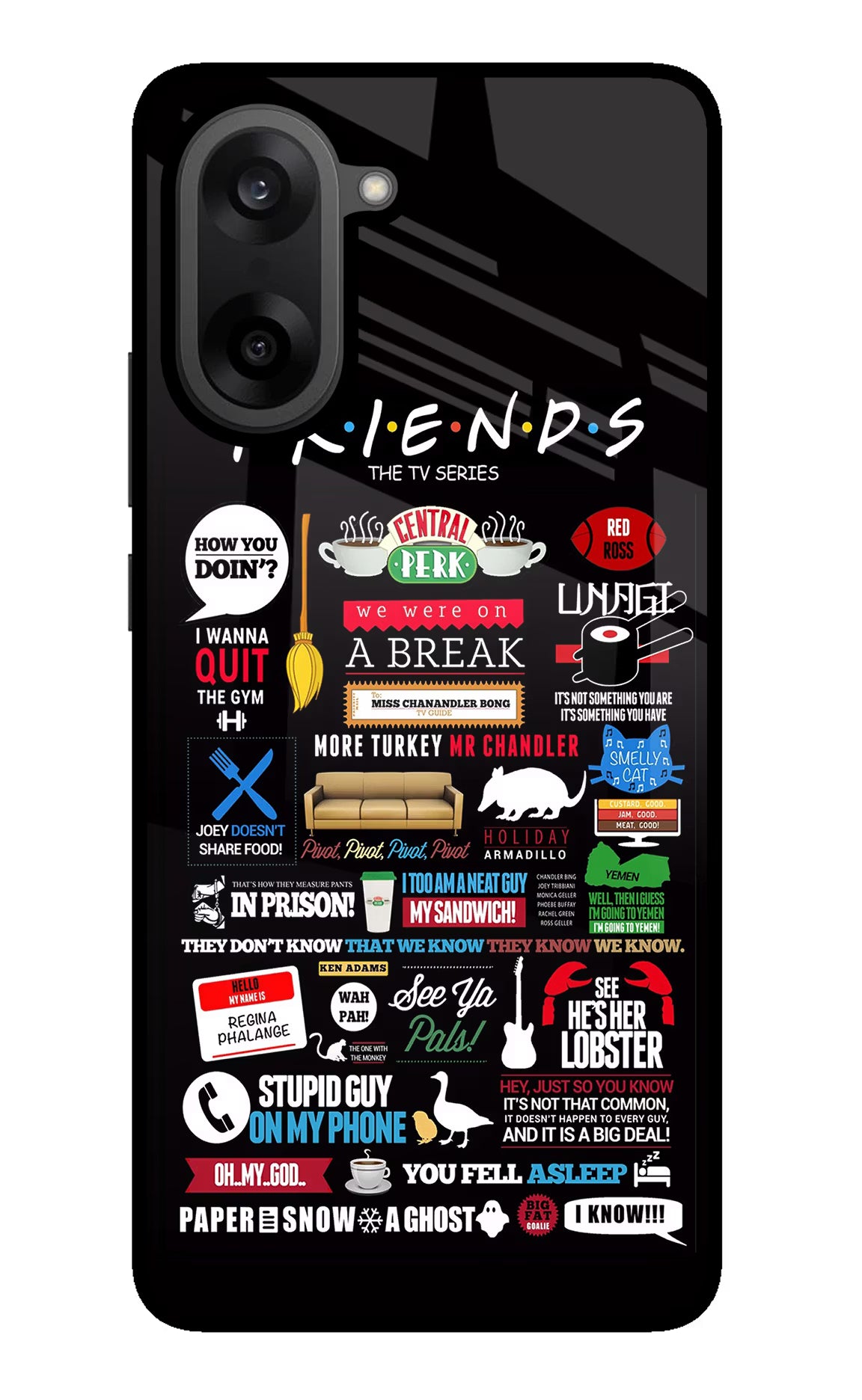 FRIENDS OnePlus Nord CE5 Glass Case Back Cover by Casekaro