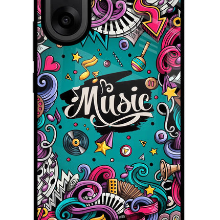 Music Graffiti OnePlus Nord CE5 Glass Case Back Cover by Casekaro