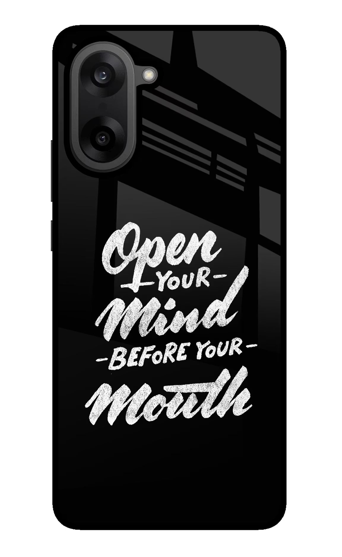 Open Your Mind Before Your Mouth OnePlus Nord CE5 Glass Case Back Cover by Casekaro