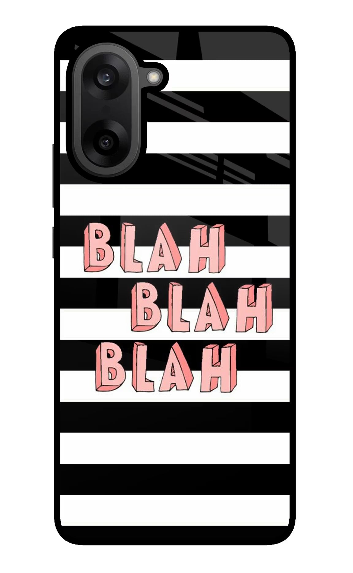 Blah Blah Blah OnePlus Nord CE5 Glass Case Back Cover by Casekaro