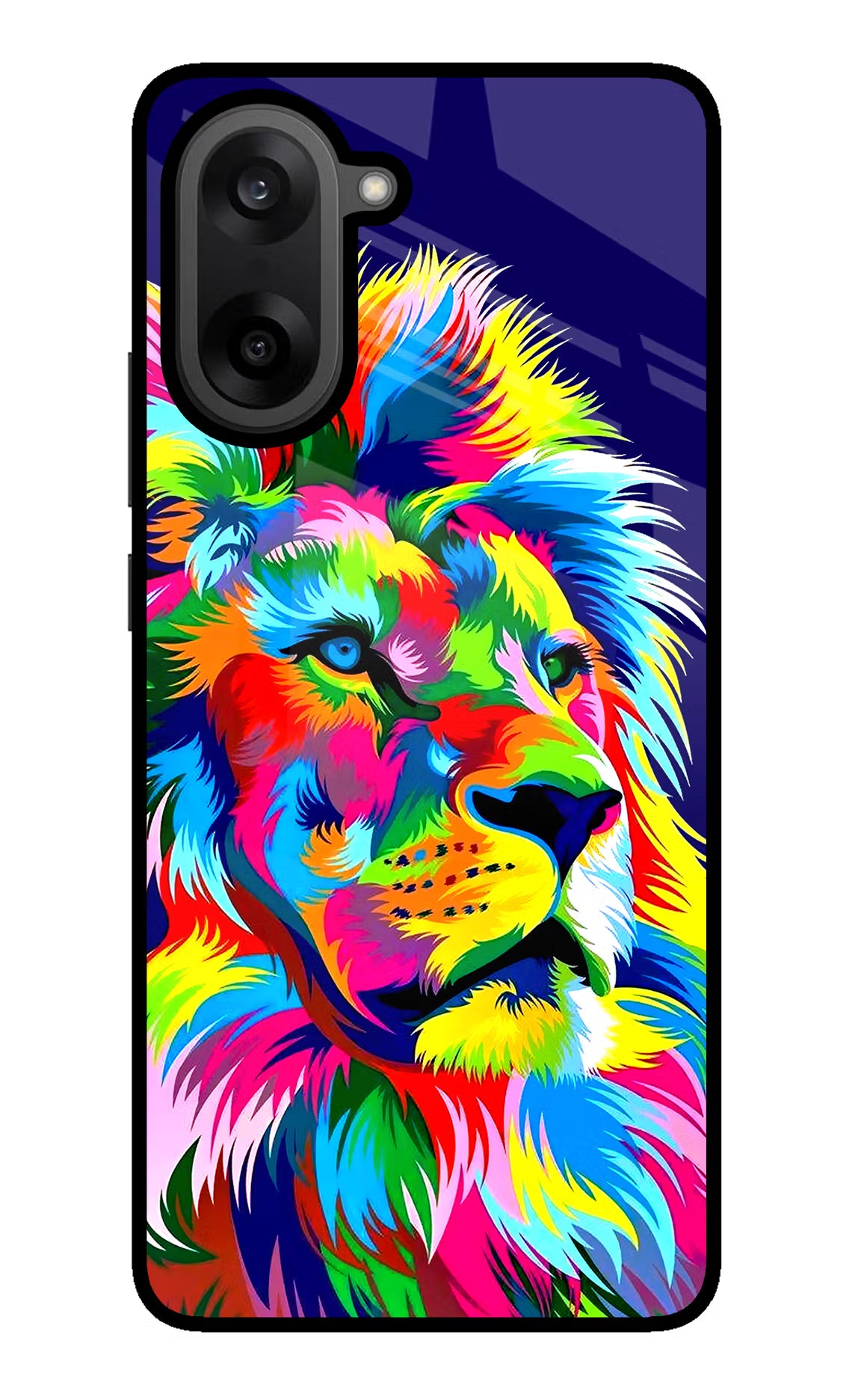 Vector Art Lion OnePlus Nord CE5 Glass Case Back Cover by Casekaro