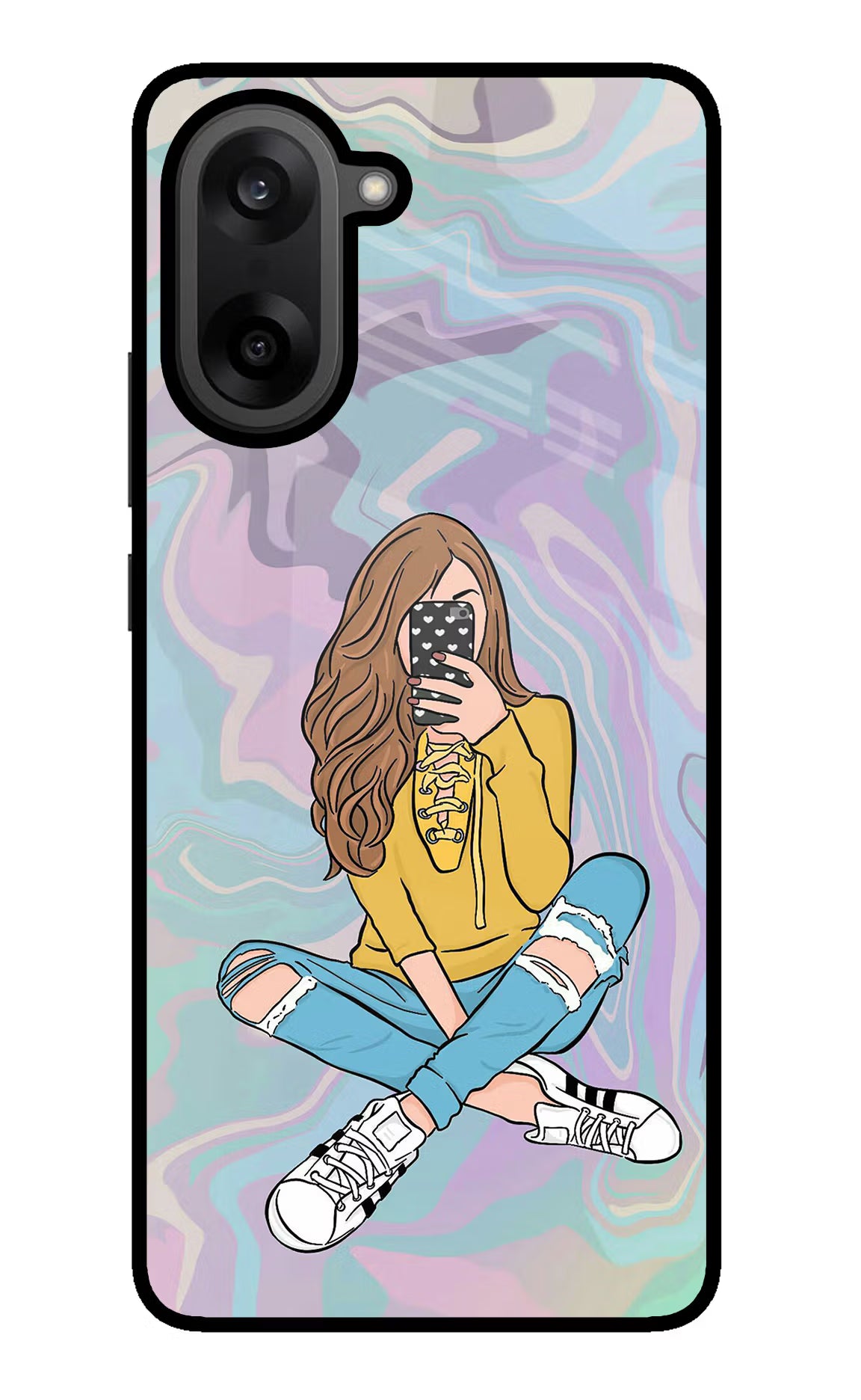 Selfie Girl OnePlus Nord CE5 Glass Case Back Cover by Casekaro