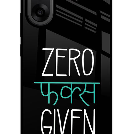 Zero Fucks Given OnePlus Nord CE5 Glass Case Back Cover by Casekaro