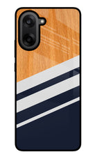 Blue and white wooden OnePlus Nord CE5 Glass Case