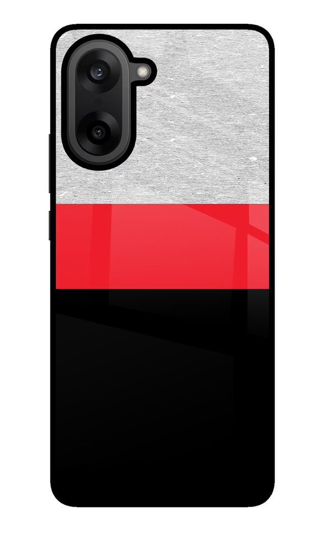 Tri Color Pattern OnePlus Nord CE5 Glass Case