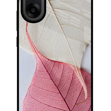 White Pink Leaf OnePlus Nord CE5 Glass Case