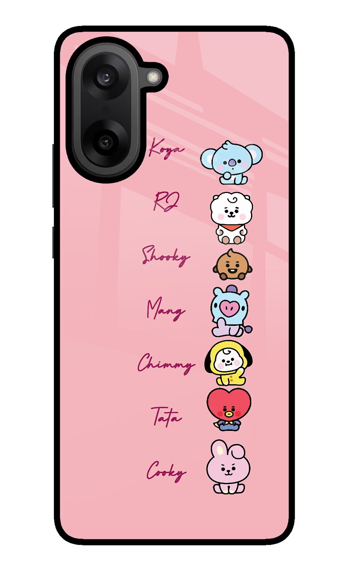 BTS names OnePlus Nord CE5 Glass Case Back Cover by Casekaro