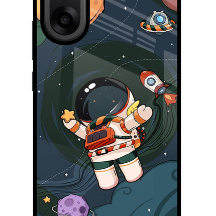 Cartoon Astronaut OnePlus Nord CE5 Glass Case Back Cover by Casekaro
