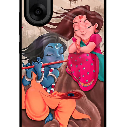 Radhe Krishna OnePlus Nord CE5 Glass Case Back Cover by Casekaro