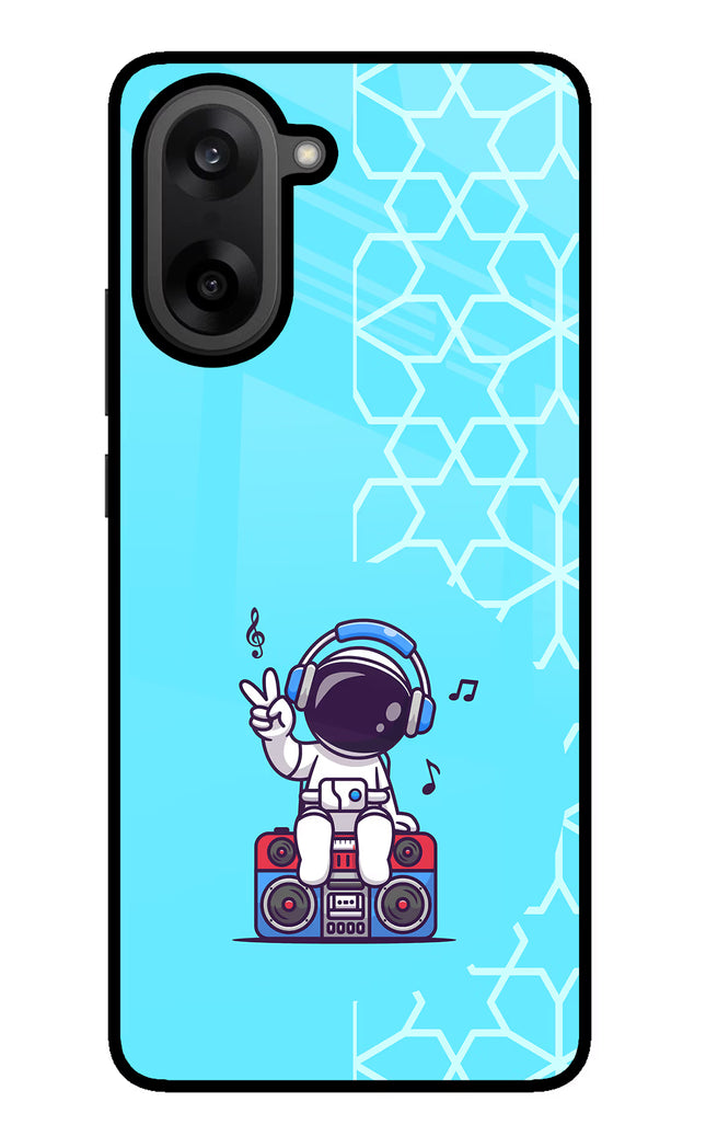 Cute Astronaut Chilling OnePlus Nord CE5 Glass Case