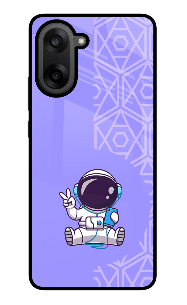 Cute Astronaut Chilling OnePlus Nord CE5 Glass Case