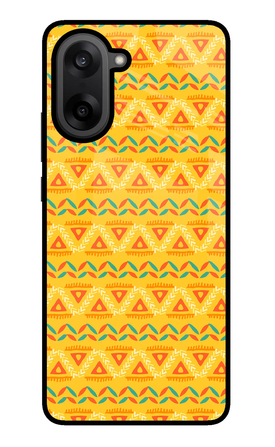 Tribal Pattern OnePlus Nord CE5 Glass Case Back Cover by Casekaro