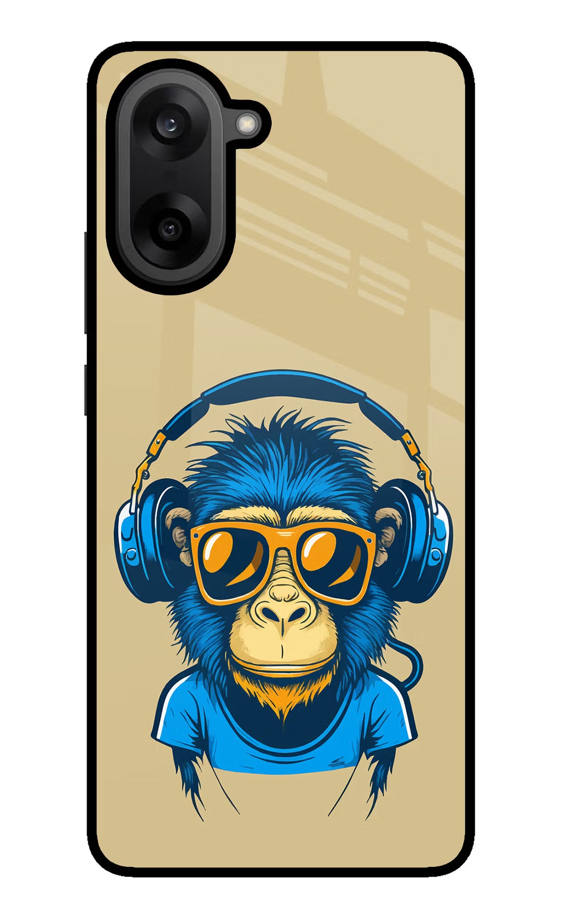 Monkey Headphone OnePlus Nord CE5 Glass Case Back Cover by Casekaro