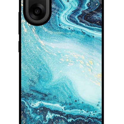 Blue Glitter Marble OnePlus Nord CE5 Glass Case