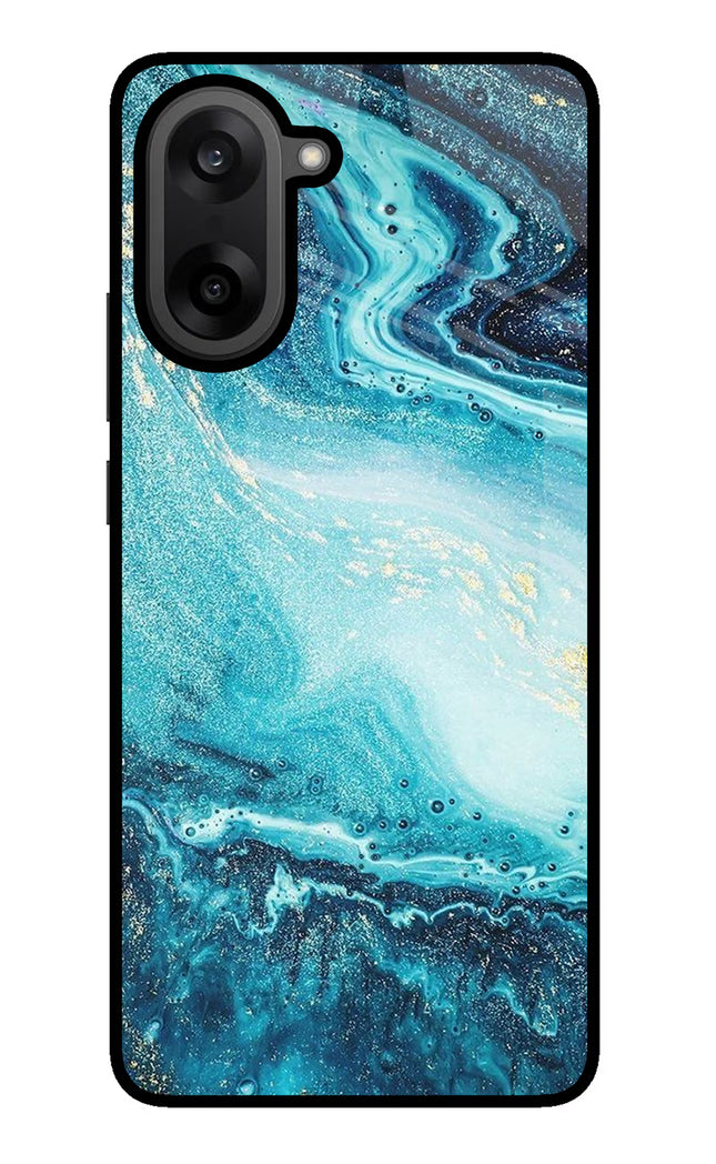 Blue Glitter Marble OnePlus Nord CE5 Glass Case