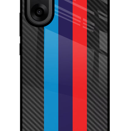 BMW Stripes Pattern OnePlus Nord CE5 Glass Case Back Cover by Casekaro