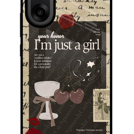 I am just a girl OnePlus Nord CE5 Glass Case