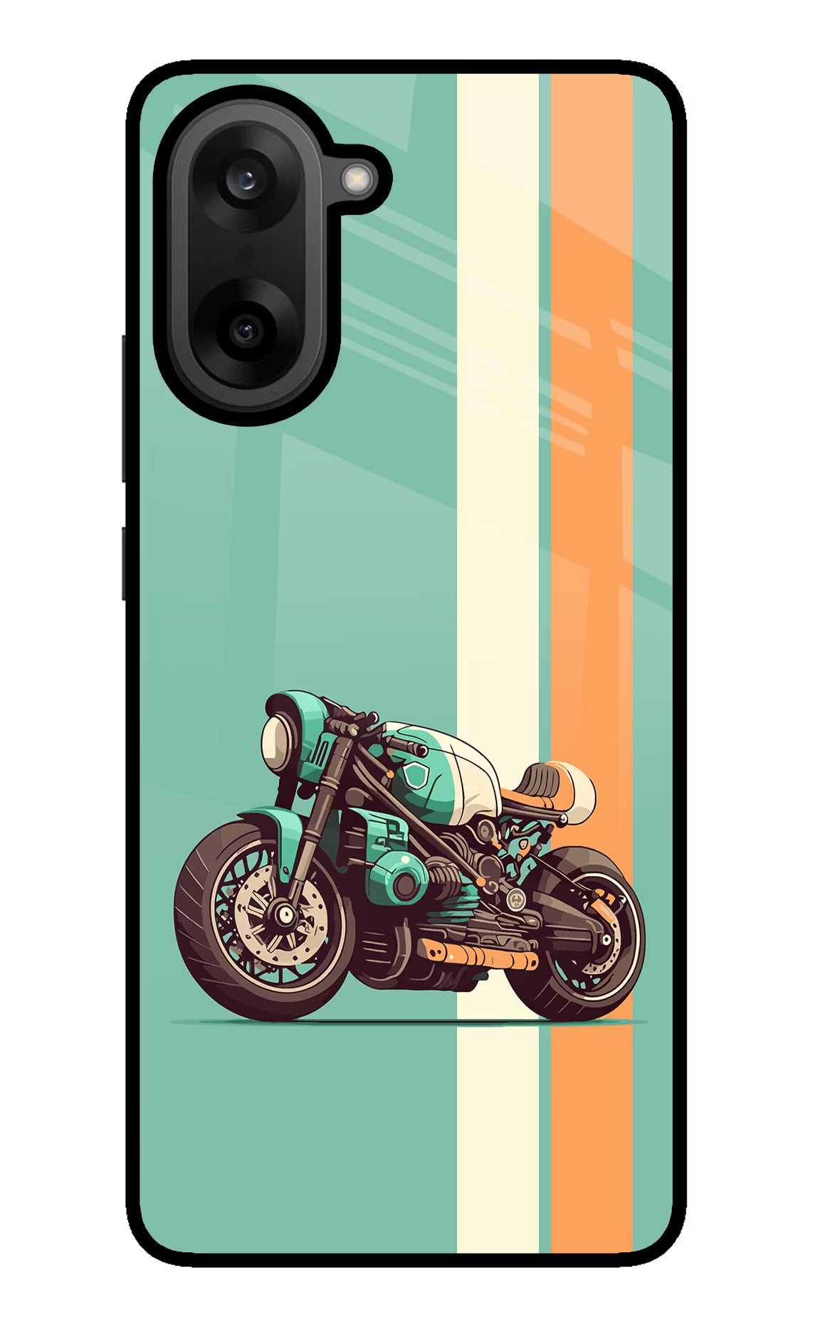 Striped Moto Drift OnePlus Nord CE5 Glass Case Back Cover by Casekaro