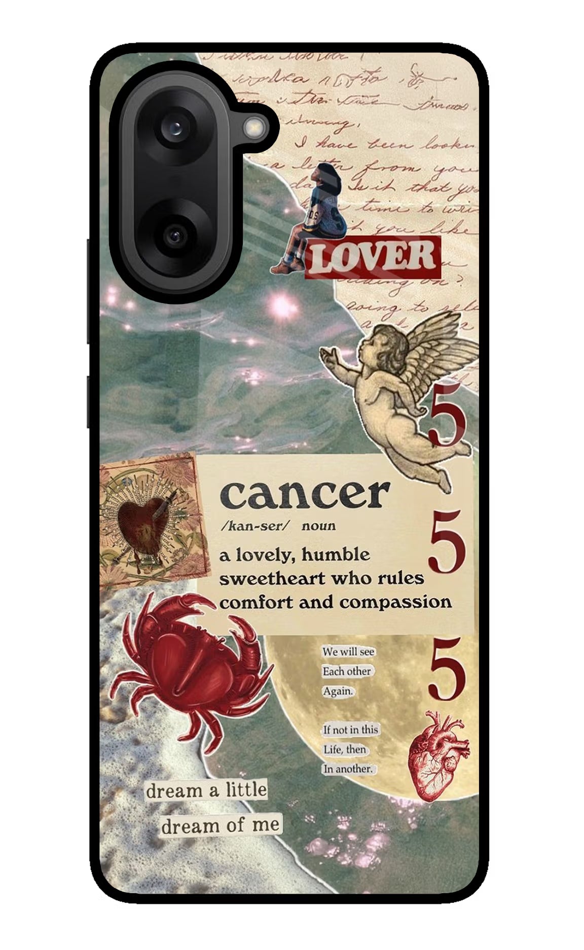 Cancer Zodiac OnePlus Nord CE5 Glass Case Back Cover by Casekaro