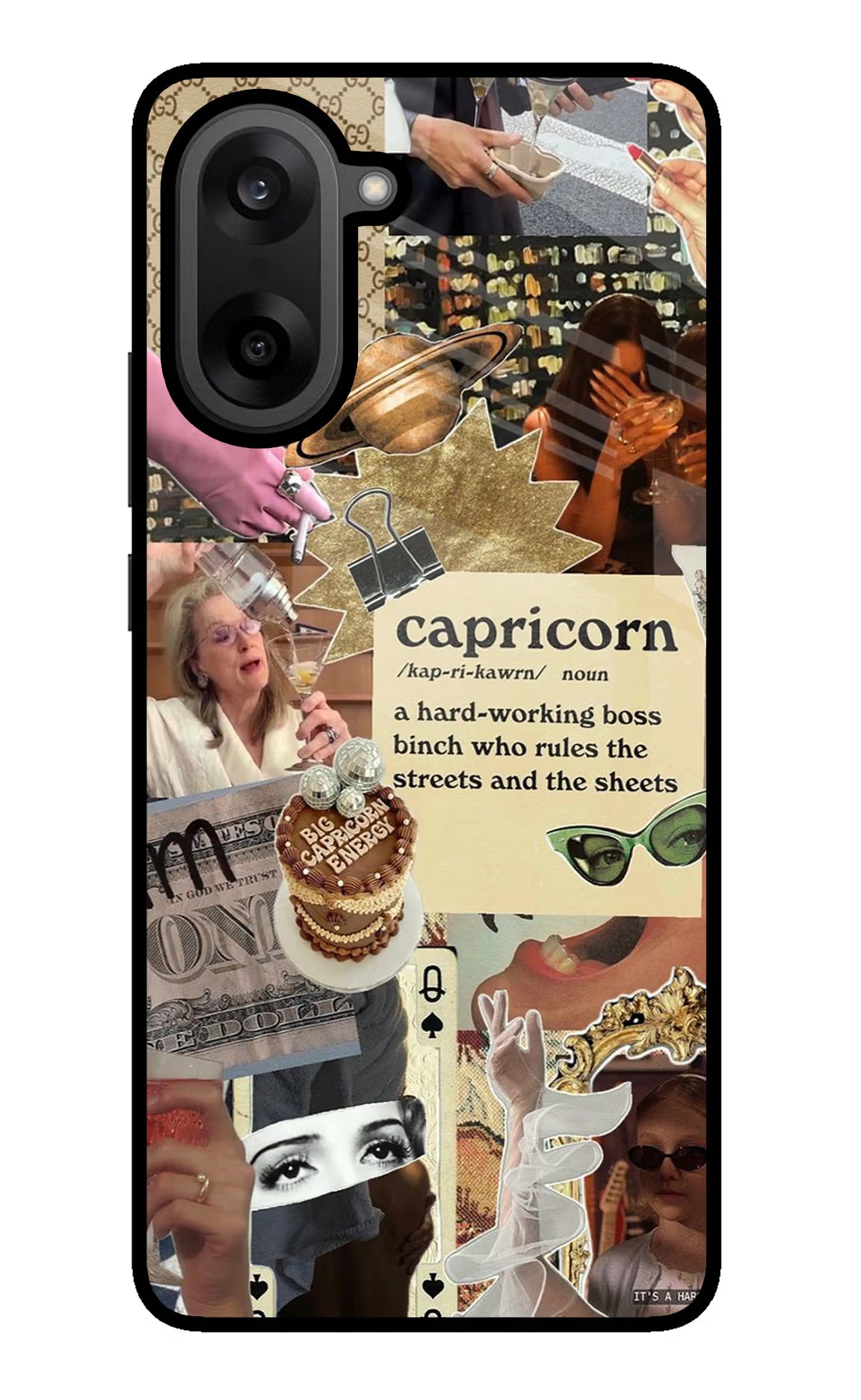 Capricorn Zodiac OnePlus Nord CE5 Glass Case Back Cover by Casekaro