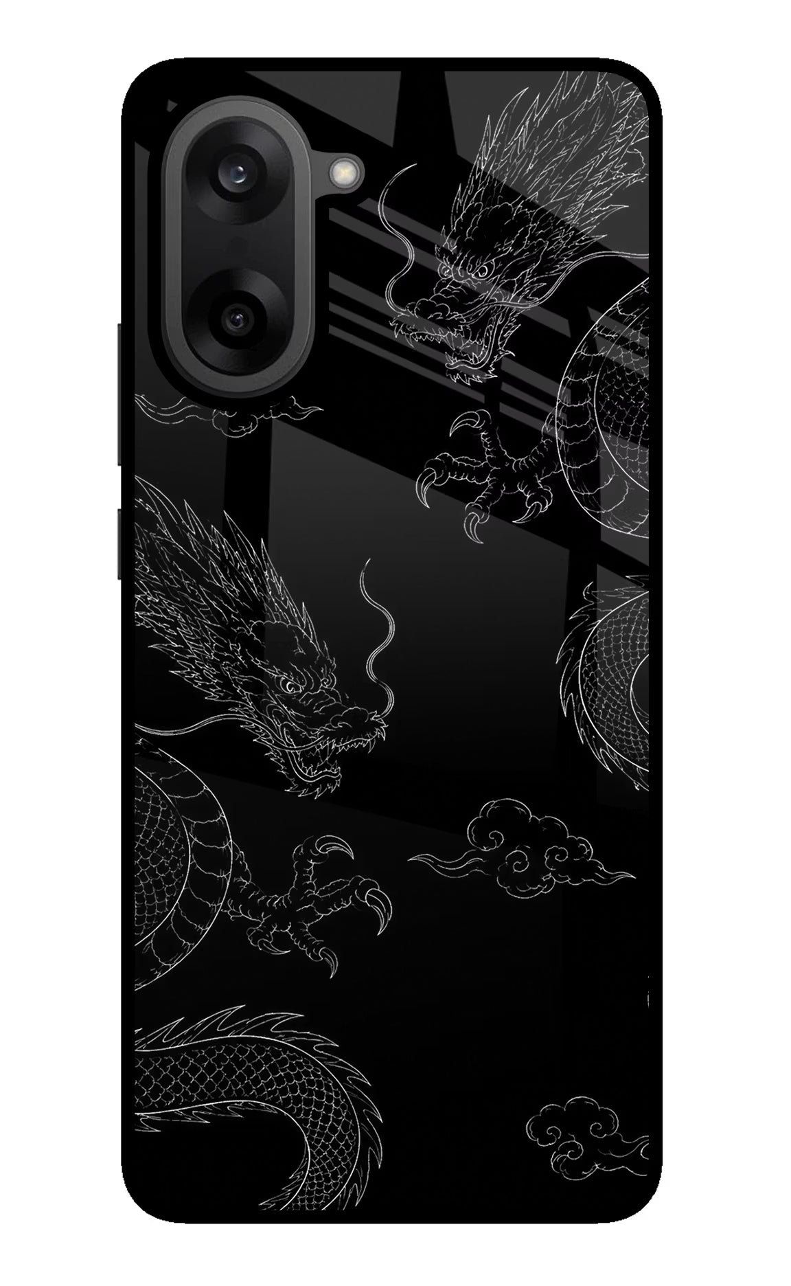 Twin Dragons OnePlus Nord CE5 Glass Case Back Cover by Casekaro
