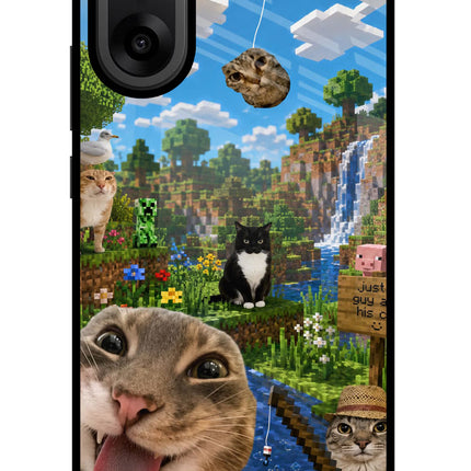 Minecraft Cat Chaos OnePlus Nord CE5 Glass Case Back Cover by Casekaro