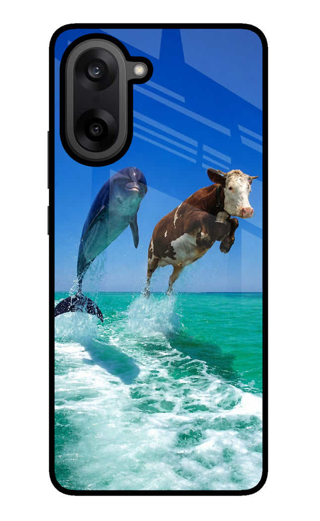 Dolphin vs Cow OnePlus Nord CE5 Glass Case